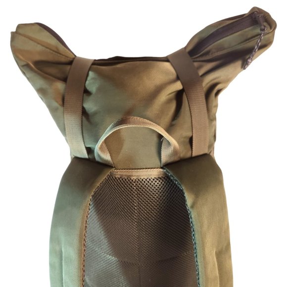 The Only Backpack by Fabletics Dark Khaki Green Laptop Sleeve & Tons of Pockets - Picture 9 of 14